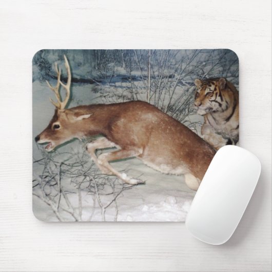 Tiger jagt Hirschpolster Mousepad (Mit Mouse)