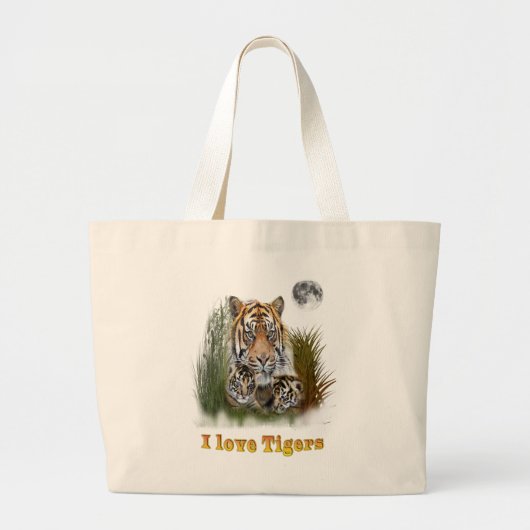 Tiger Jumbo Stoffbeutel (Vorne)