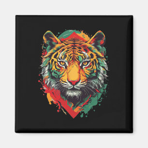 Tiger Juneteente Cool Black History African Americ Magnet