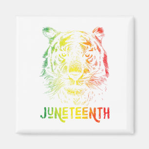 Tiger Juneteente Cool Black History African Americ Magnet