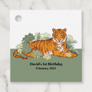 Tiger-Junge-Party, Tierdschungel Geschenkanhänger