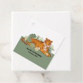 Tiger-Junge-Party, Tierdschungel Geschenkanhänger (Beispiel)