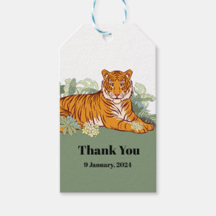 Tiger-Junge-Party, Tierdschungel Geschenkanhänger