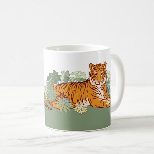 Tiger-Junge-Party, Tierdschungel Kaffeetasse (VorderseiteRechts)