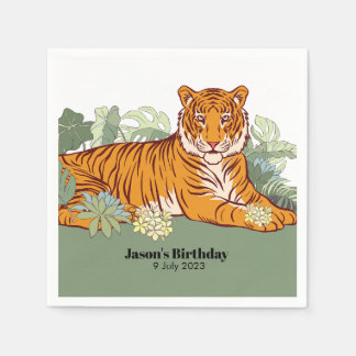 Tiger-Junge-Party, Tierdschungel Serviette