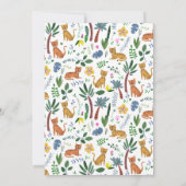 Tiger Jungle Animal Birthday Einladung (Rückseite)