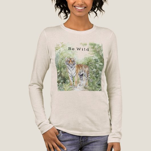 Tiger Jungle Be Wild Tri-Blend Shirt (Vorderseite)