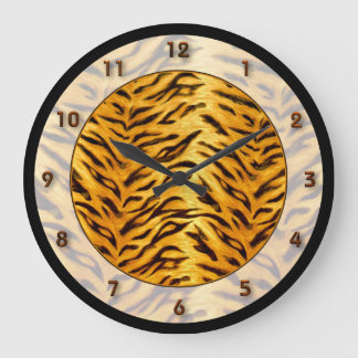 Tiger Jungle Clock Große Wanduhr