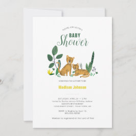 Tiger Jungle Girl Animal | Babyduschkarte Einladung