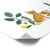 Tiger Jungle Safari Kinderzimmer Poster (Ecke)