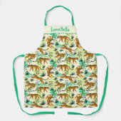 Tiger Jungle Tropical Animal Lover Design Schürze (Vorderseite)