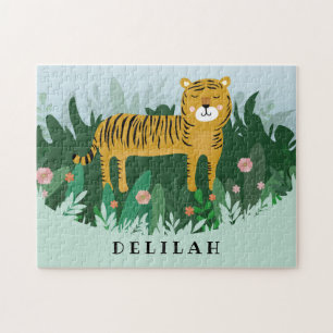 Tiger Jungle Wild Design Jigsaw Niedlich Puzzle