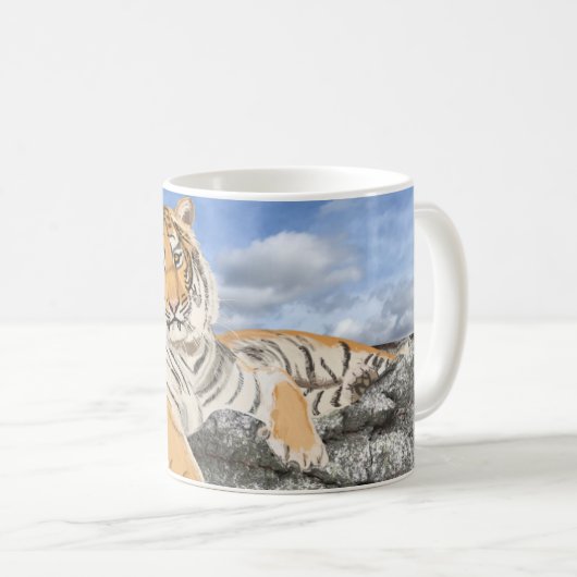 Tiger-Kaffee-Tasse Kaffeetasse (VorderseiteRechts)