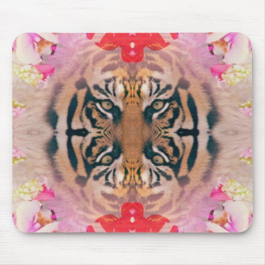 Tiger Kaliedi Digitale Kunst Mousepad (Vorne)