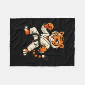 Tiger Karate Funny Black Belt Boys Mädchen Kinder Fleecedecke (Vorderseite (Horizontal))