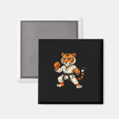 Tiger Karate Funny Black Belt Boys Mädchen Kinder Magnet (Vorderseite/Rückseite)