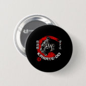 Tiger Karate Symbol Shotokan Dojo Training Kanji J Button (Vorne & Hinten)