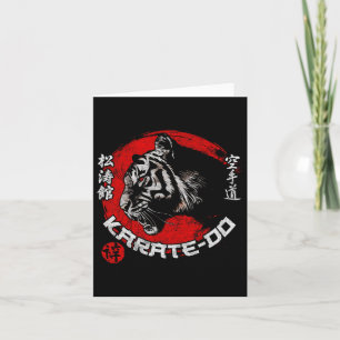 Tiger Karate Symbol Shotokan Dojo Training Kanji J Karte