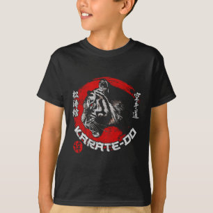 Tiger Karate Symbol Shotokan Dojo Training Kanji J T-Shirt