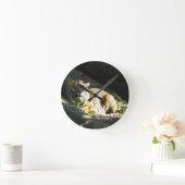 Tiger Katze schläft Runde Wanduhr (Zuhause)