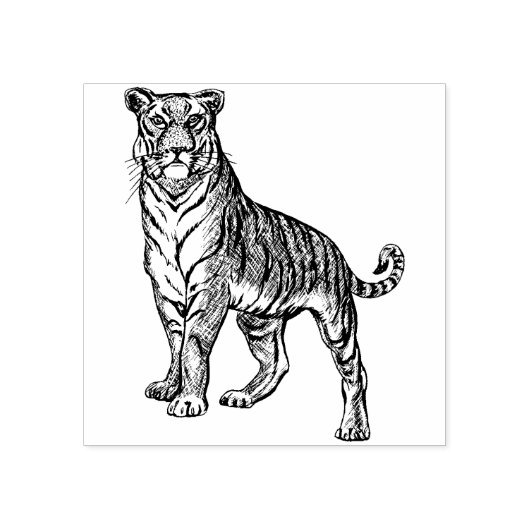 Tiger-Kautschuk-Briefmarke Gummistempel (Prägung)