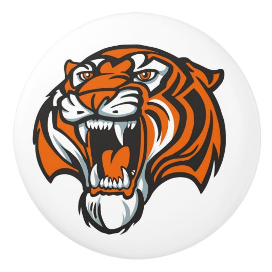 Tiger Keramik Drawer Knob - SRF Keramikknauf (Vorderseite)