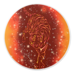 Tiger Keramik Knoblauch läuft in Galaxy Starry Nig Keramikknauf