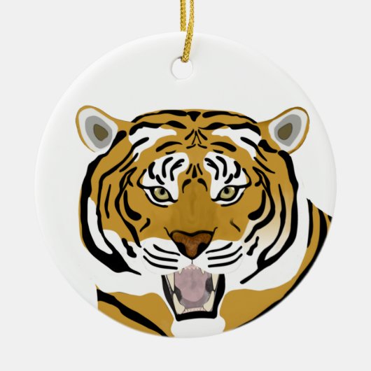 Tiger Keramik Ornament (Vorne)