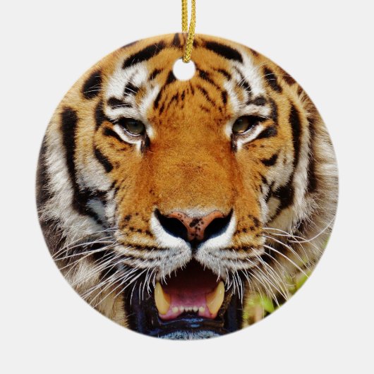 Tiger Keramik Ornament (Vorne)