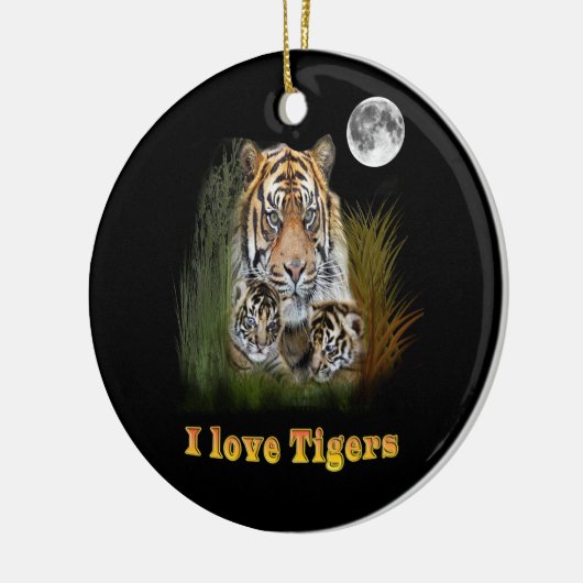 Tiger Keramik Ornament (Links)