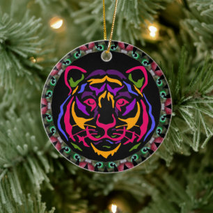 Tiger Keramik Ornament
