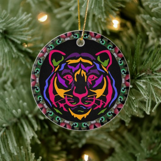 Tiger Keramik Ornament (Baum)