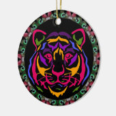 Tiger Keramik Ornament (Links)