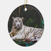Tiger Keramik Ornament (Links)