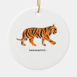 Tiger Keramik Ornament