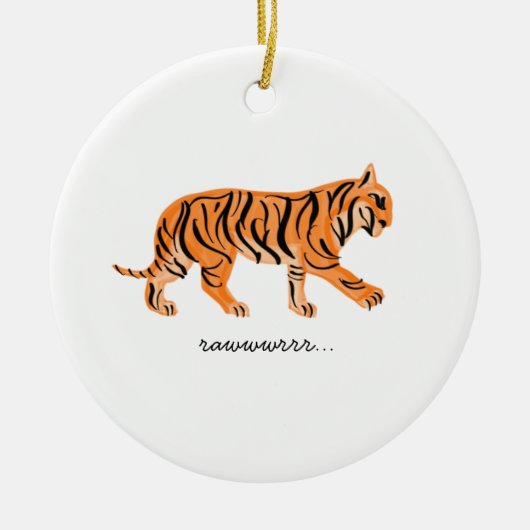 Tiger Keramik Ornament (Vorne)