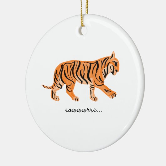 Tiger Keramik Ornament (Links)