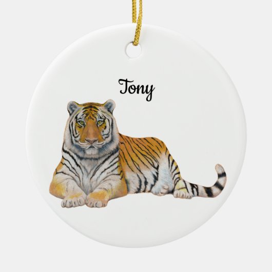 Tiger Keramik Ornament (Vorne)
