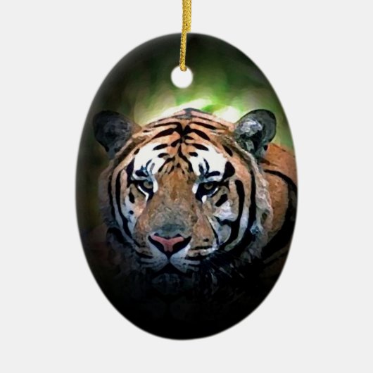Tiger Keramik Ornament (Vorne)