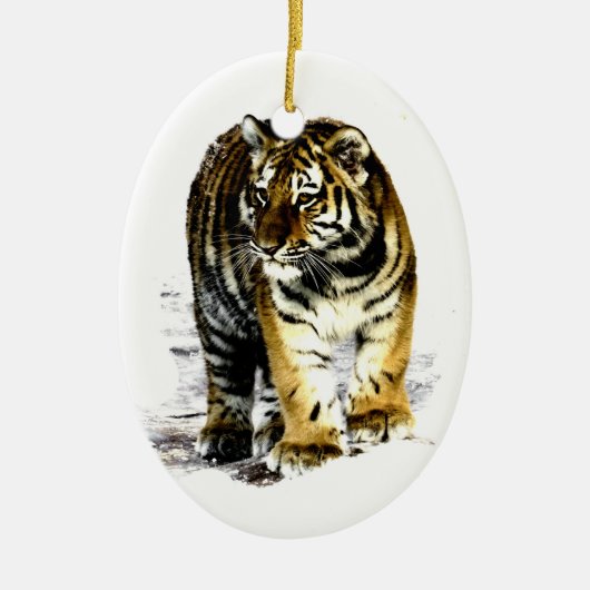 Tiger Keramik Ornament (Vorne)
