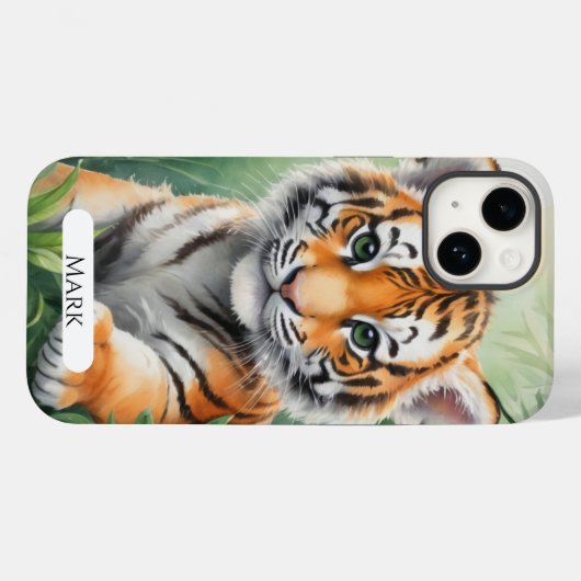 Tiger-Keule in Wäldern Case-Mate iPhone Hülle (Rückseite (Horizontal))