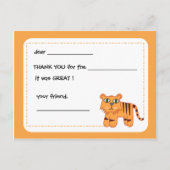 Tiger - Kinder Dankeschön Karte (Vorderseite)
