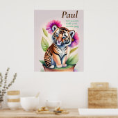 Tiger - Kindermotiv Poster (Küche)