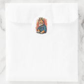 Tiger King Crown Prince Runder Aufkleber (Tasche)