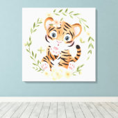 Tiger Kisses Canvas Print Leinwanddruck (Insitu (Holzboden))