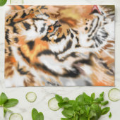 Tiger Kitchen Handtuch Couple Tigers (Gefaltet)