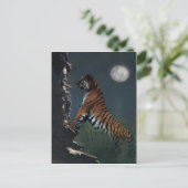 Tiger klettern postkarte (Stehend Vorderseite)