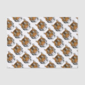 Tiger-Kopf-Druck-Entwurf Seidenpapier (Vorderseite)