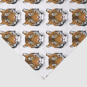 Tiger-Kopf-Druck-Entwurf Seidenpapier (Ausschnitt)