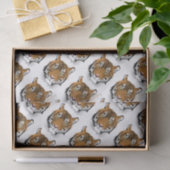 Tiger-Kopf-Druck-Entwurf Seidenpapier (Geschenk)